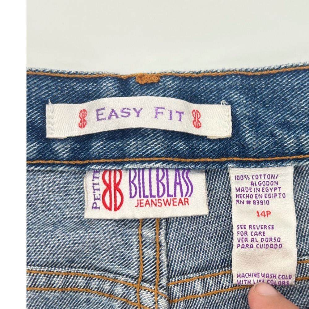 VTG Bill Blass Jeanswear Easy Fit High Waisted Straight Leg Blue Jeans Women 14P